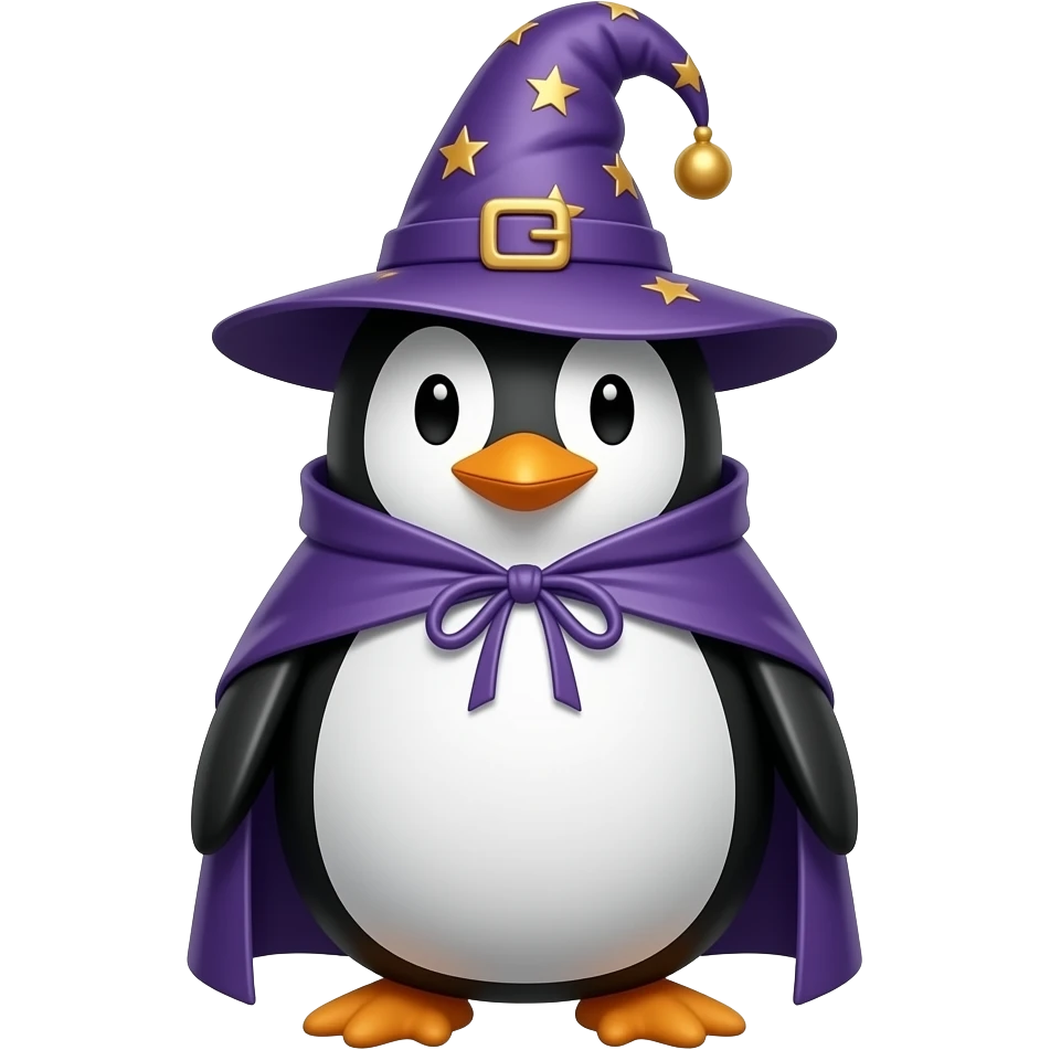 Penguin Wizard emoji