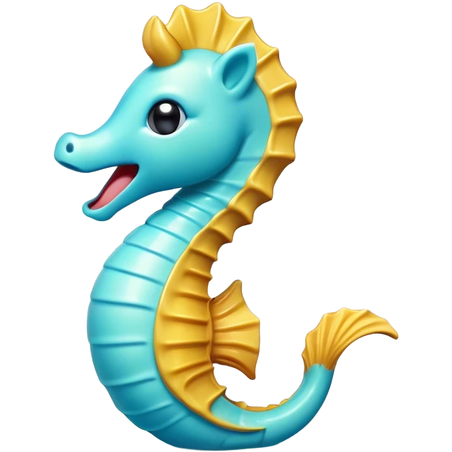 Cinematic Cute Yawning Sea Horse Portrait Emoji, Head tilted slightly with a dramatic, wide-open yawn, showcasing a slender, gracefully curved body with a softly drooping tail and sleepy, half-closed eyes, Simplified yet irresistibly adorable features, highly detailed, glowing with a soft, cozy aquatic glow, high shine, relaxed yet expressive, stylized with a dash of whimsical marine charm, soft glowing outline, capturing the essence of a drowsy yet affectionate sea horse that appears ready to stretch out for a nap! emoji
