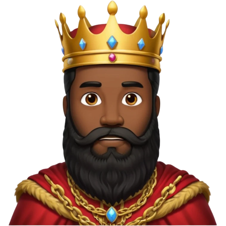 big black bearded king with long hairs emoji