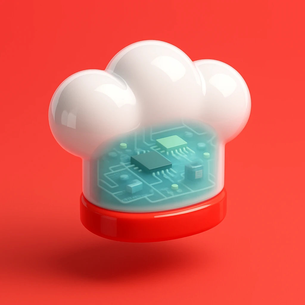 Chef hat white red background  emoji