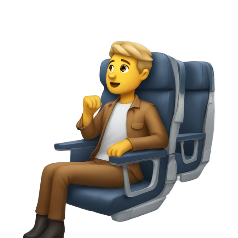 Sitting on a plane emoji