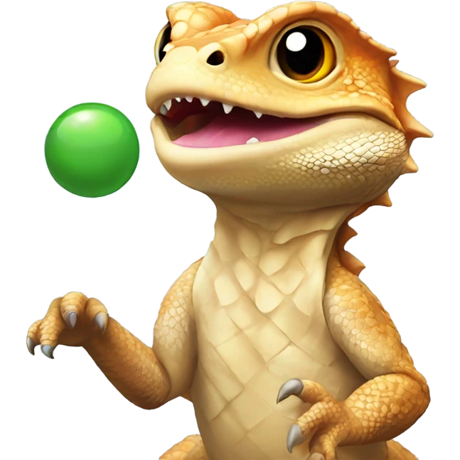 Bearded dragon playing game emoji