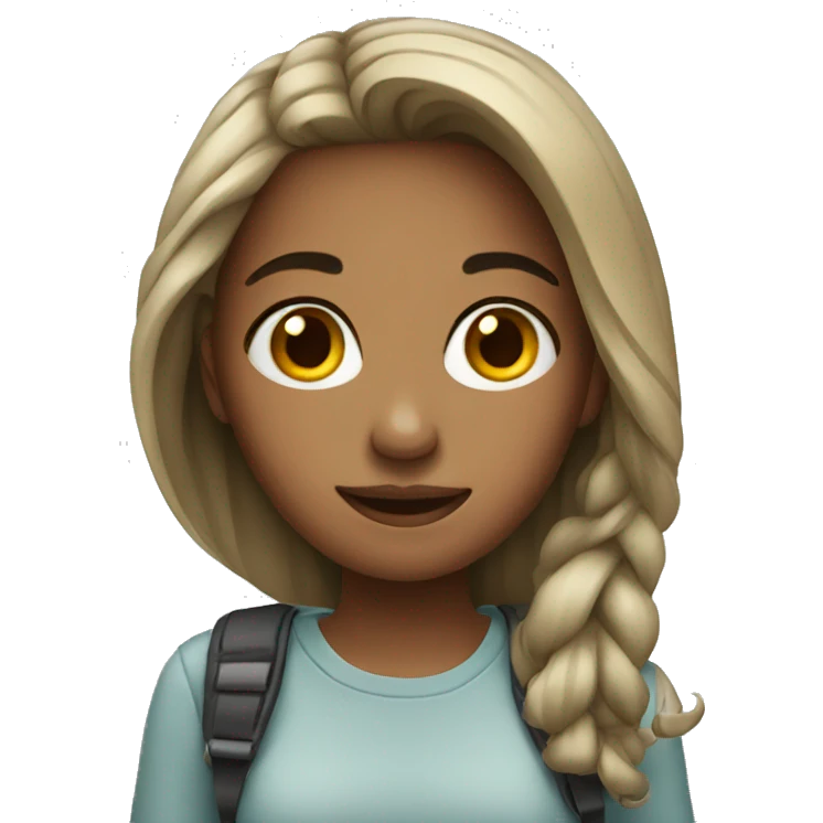 girl with iphone emoji