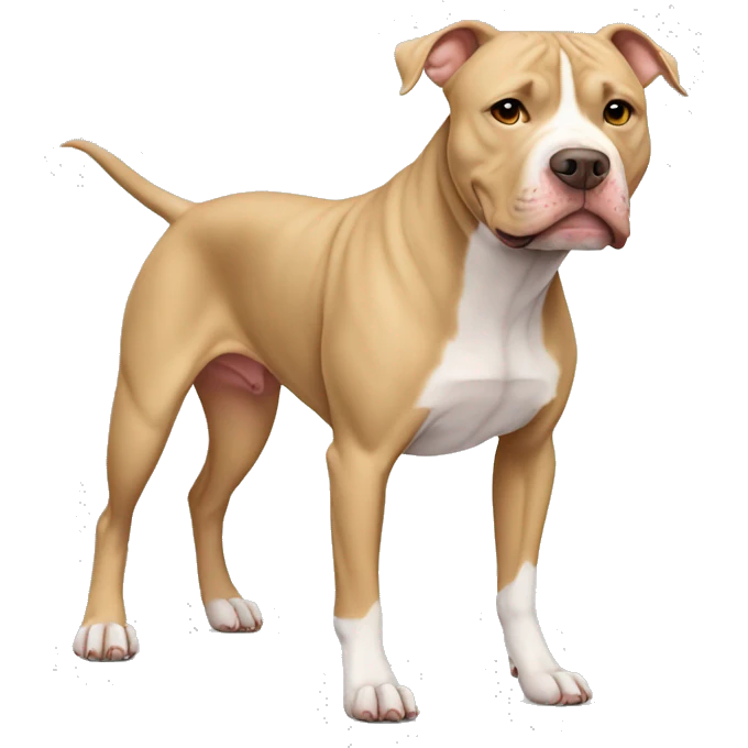 Beige pitbull full body emoji