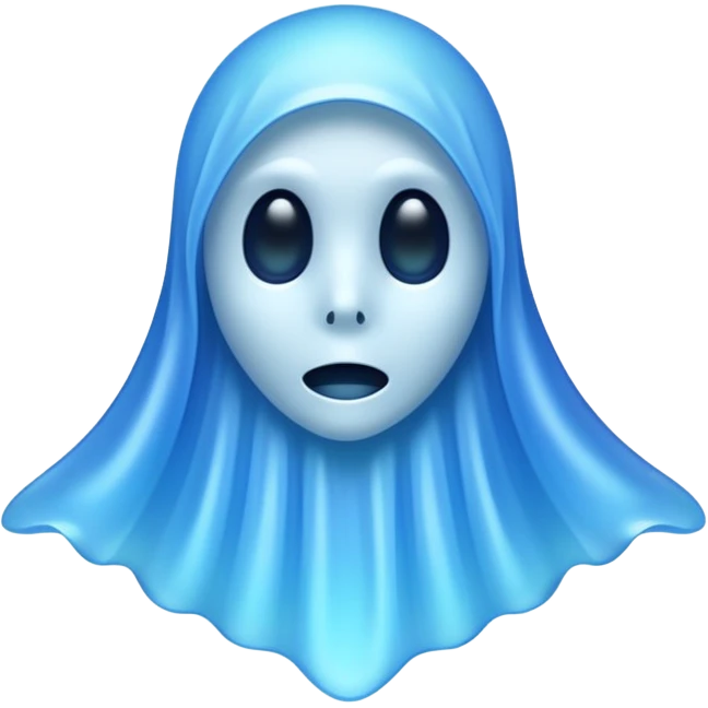 Glitter Blue Ghost emoji