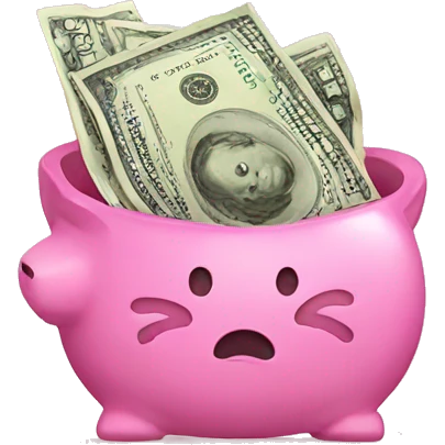 Pink money emoji