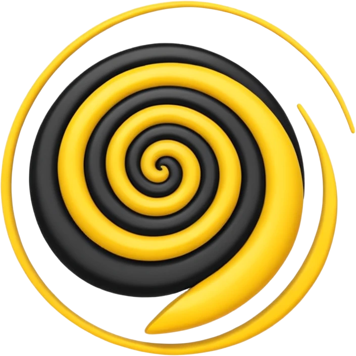 Scribble with black scribble and yellow spiral emoji