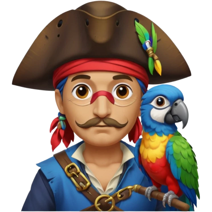 pirate and parrot emoji