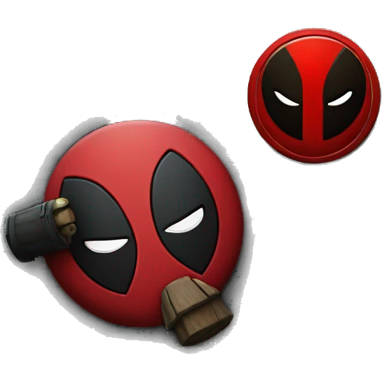 Round Deadpool logo emoji