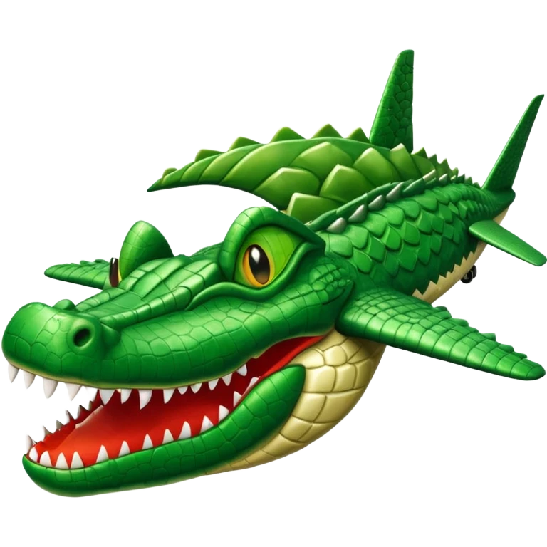 Hazme un avión con cabeza de cocodrilo emoji