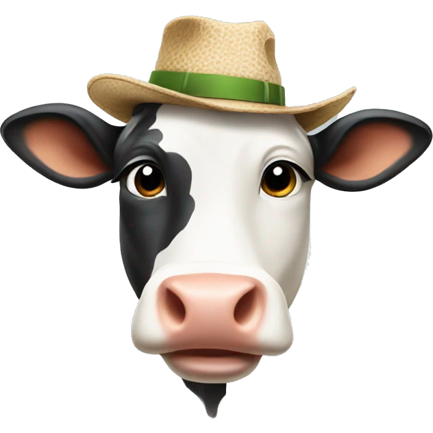 a cow wearing a hat  emoji