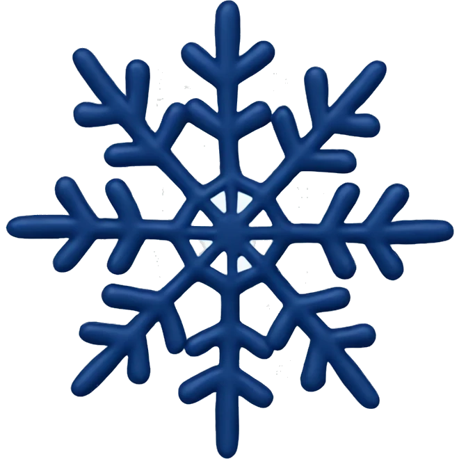 Navy blue snowflake  emoji