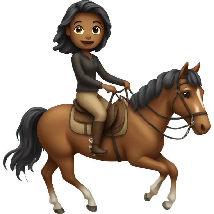 Girl  riding a horse emoji