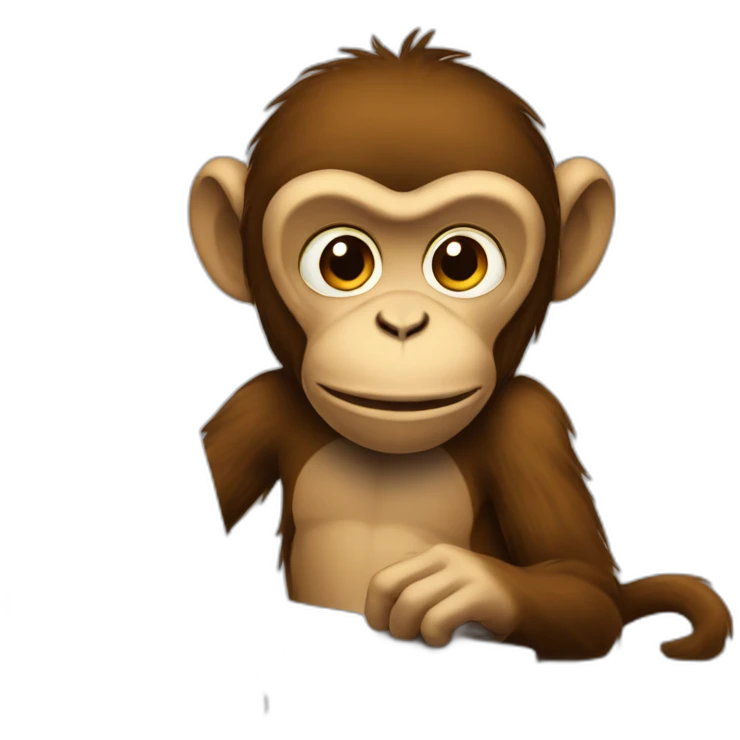 The monkey is working on a laptop emoji
