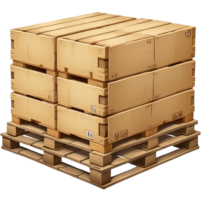 wooden pallet with cargo emoji