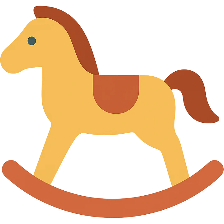 rocking horse lineal color icon emoji