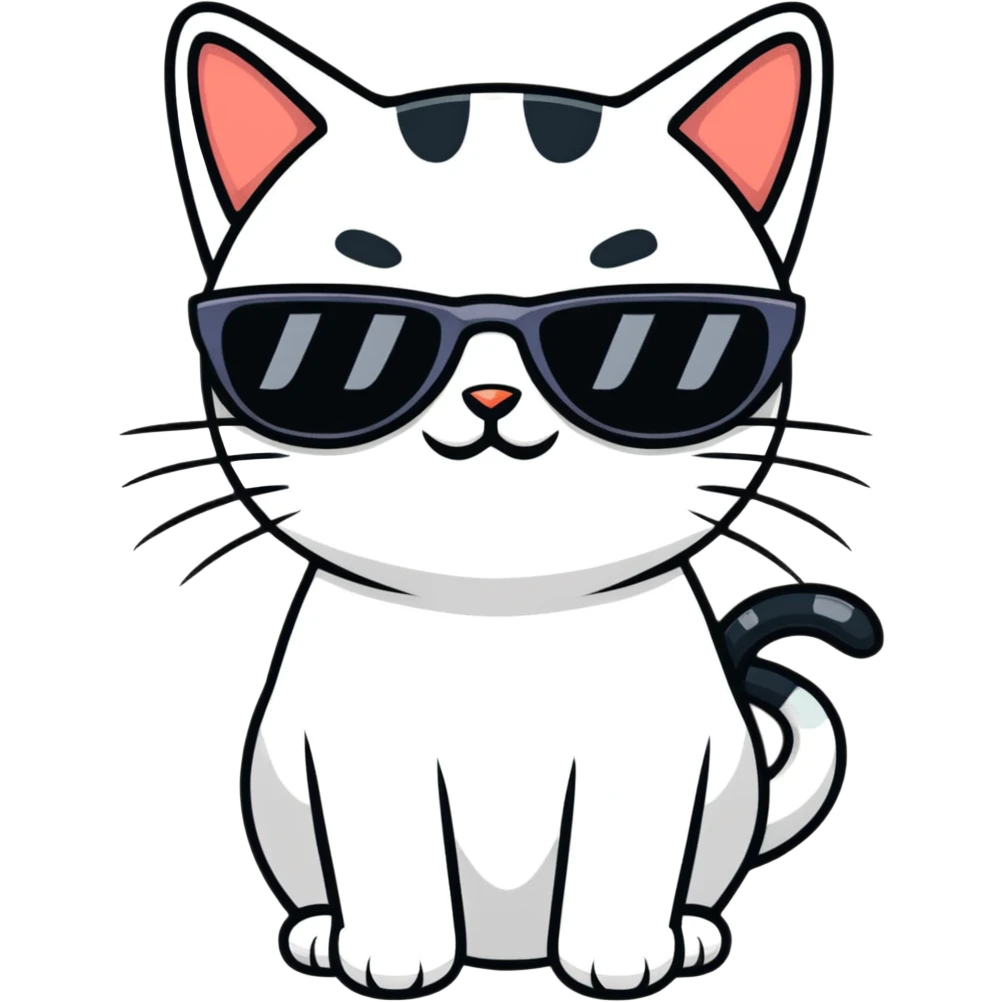 Cat with sunglasses emoji