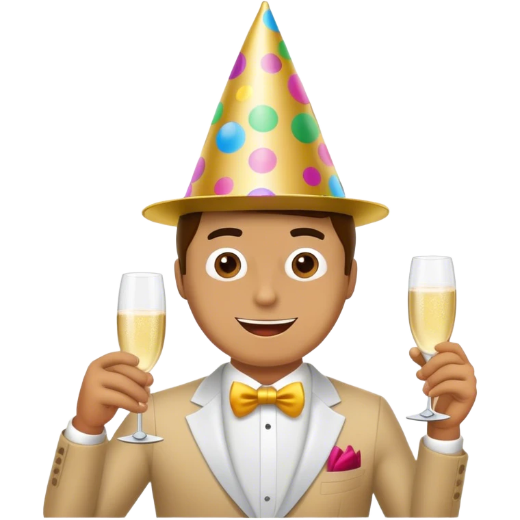 Man waiting for Party emoji
