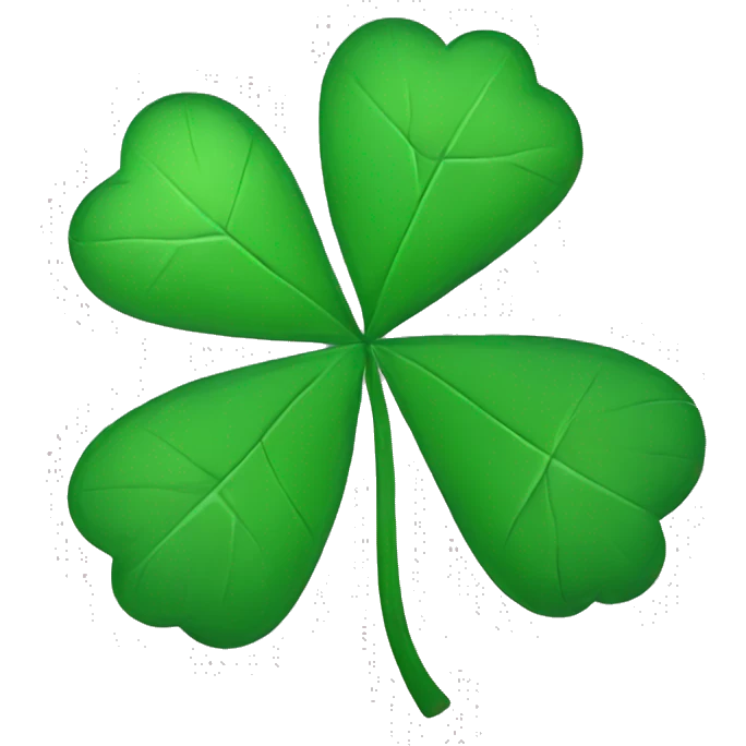 broken leaf clover emoji