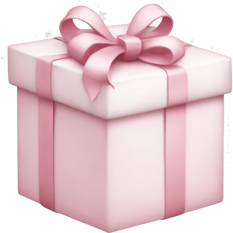 Light pink Christmas gifts under a white Christmas tree  emoji