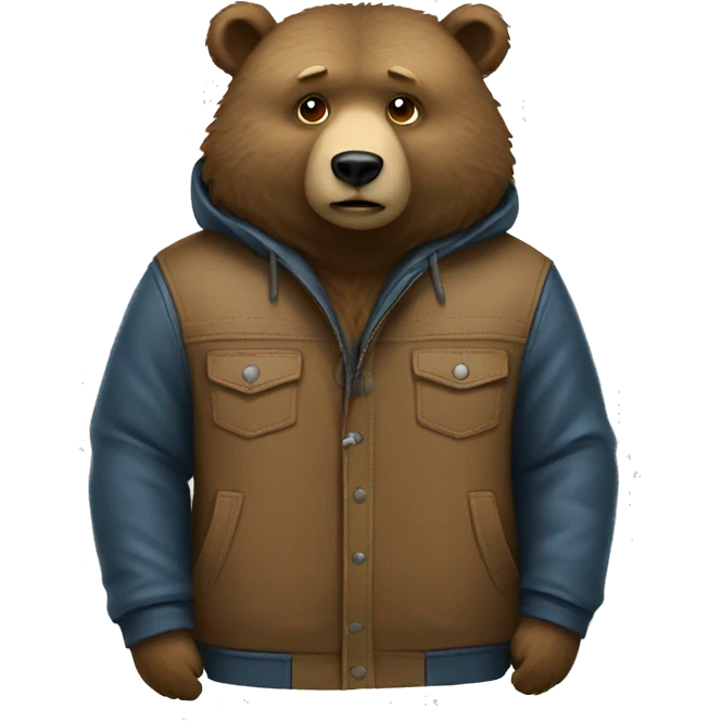 bear wear a jacket  emoji