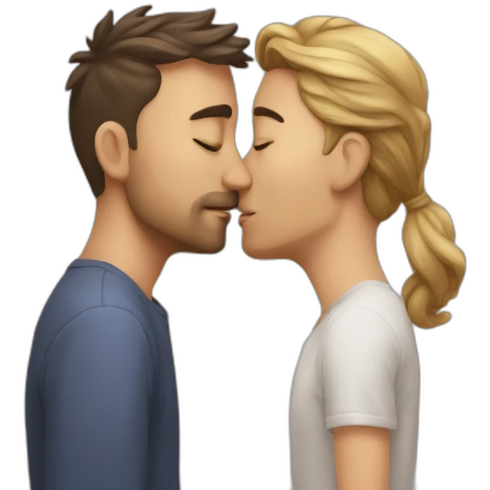 a man that kiss his love very lovely emoji