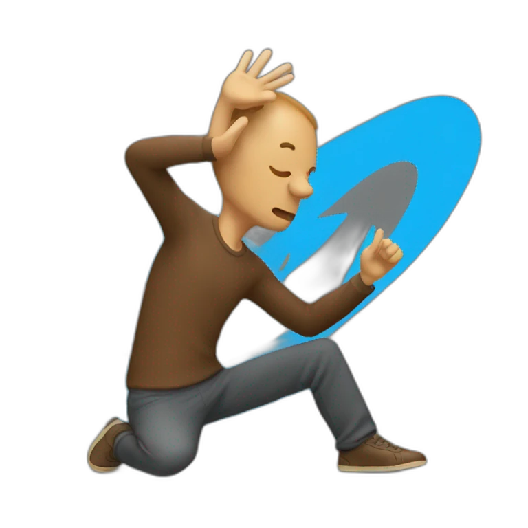 Un homme qui fait un dab emoji