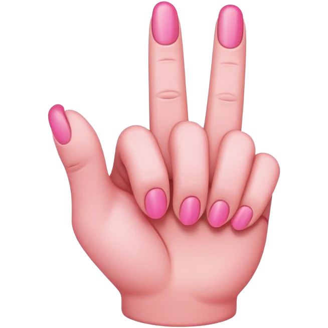 pink middle finger emoji