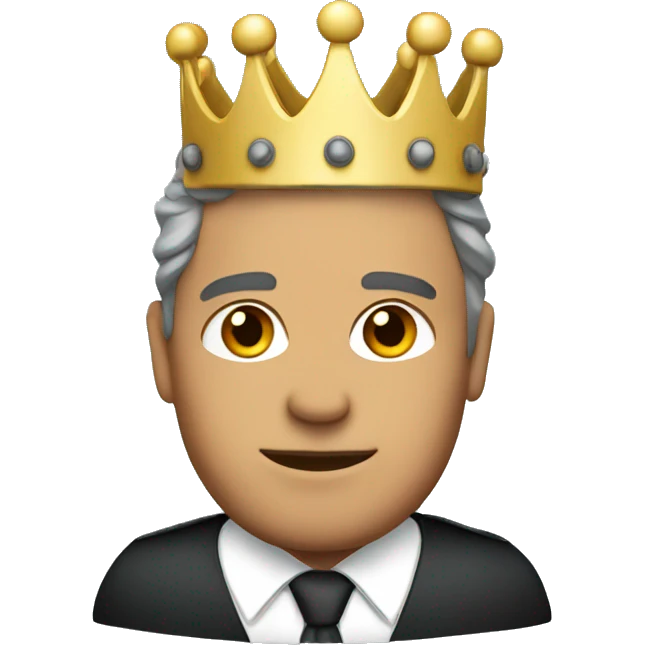 lawyer with a crown on emoji