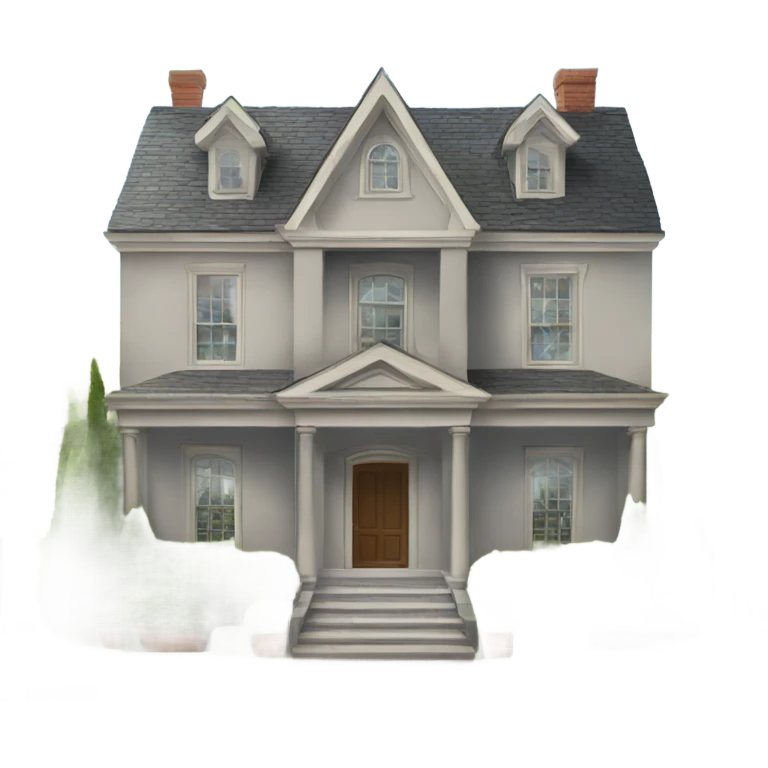 A very large house with the front door open so you can see inside  emoji