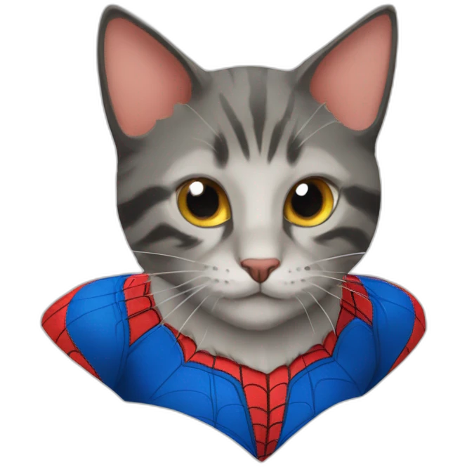 Spider man cat emoji