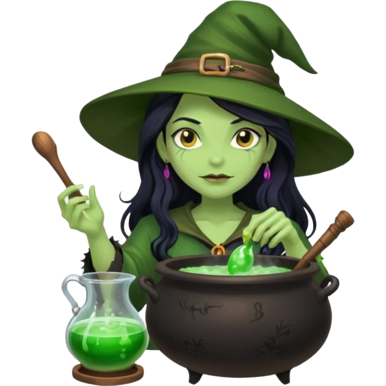 green witch cooking potion emoji