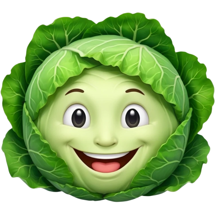 the vegetable carbige with a very big smile emoji