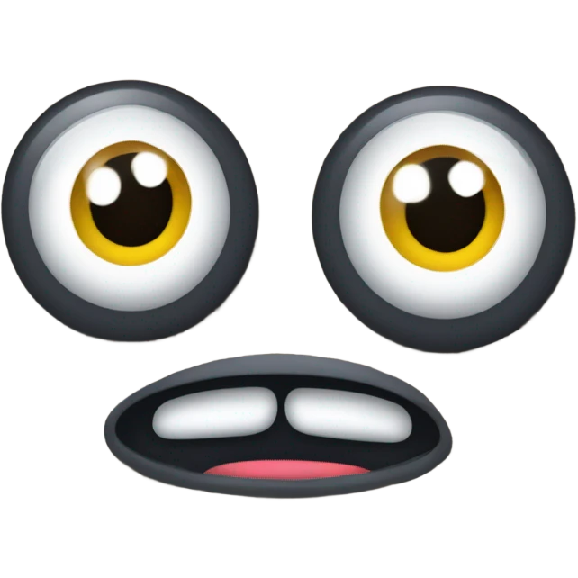 realistic rock with plastic googly eyes emoji