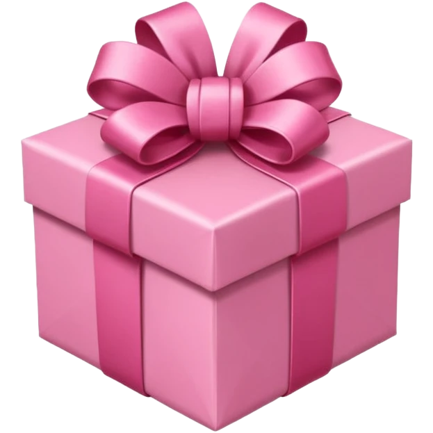 obsequio de cumpleaños con envoltura rosa emoji