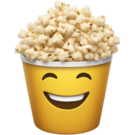 Smiling popcorn bucket emoji