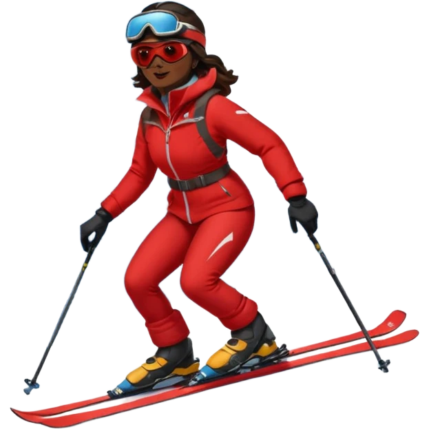 Woman Skiing, Background Matterhorn Matterhorn emoji