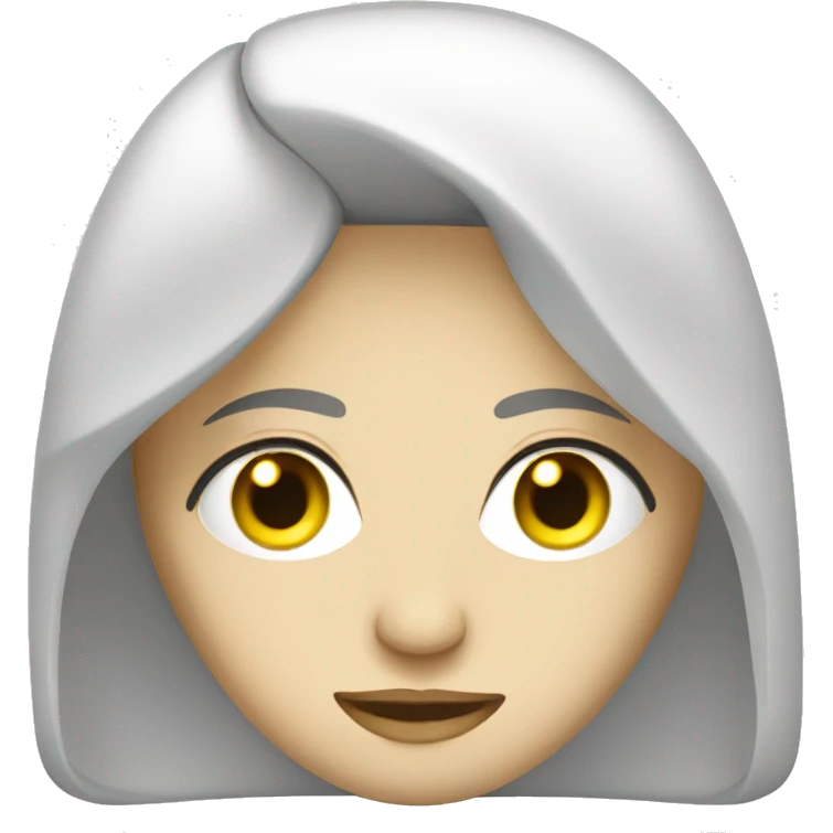 Persa car white with yellow eyes emoji
