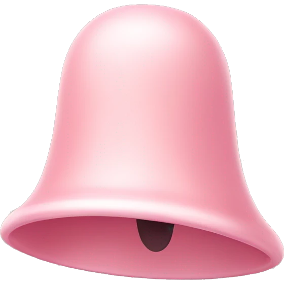 cute bell soft pink color  emoji