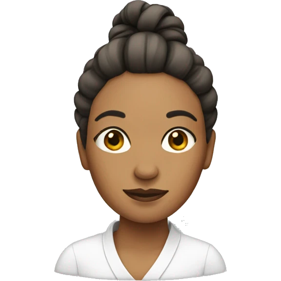 Woman with hair tied up emoji