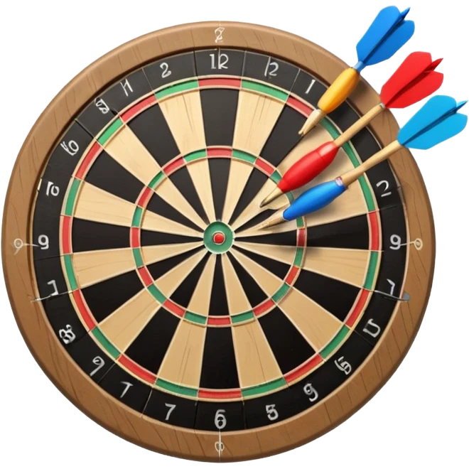 Dartboard with darts emoji