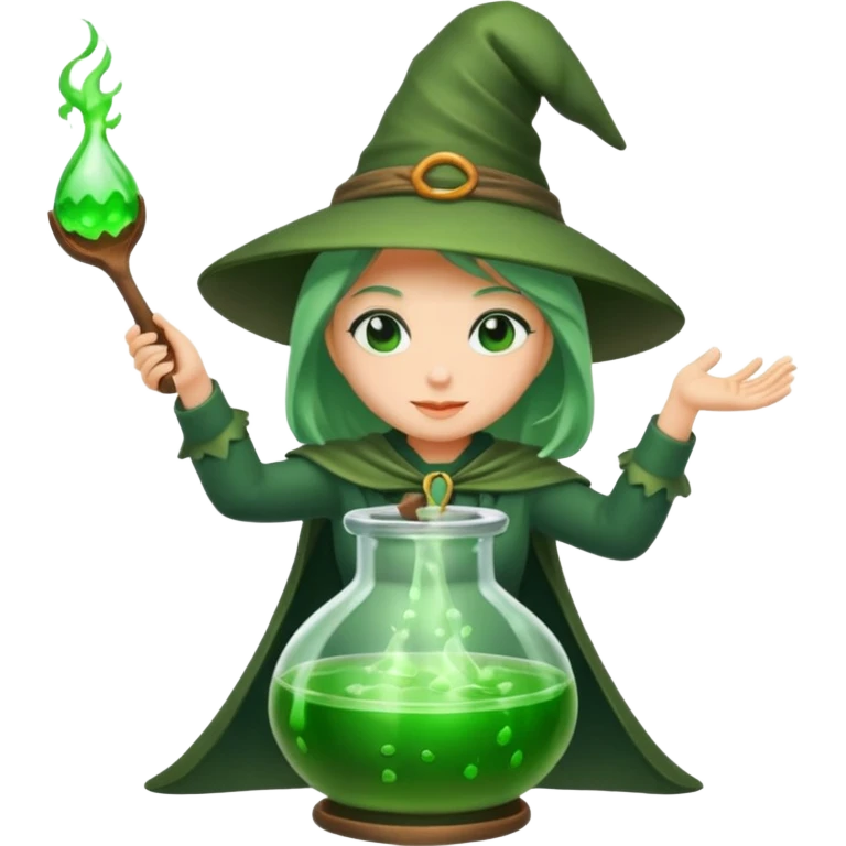 green witch cooking potion emoji