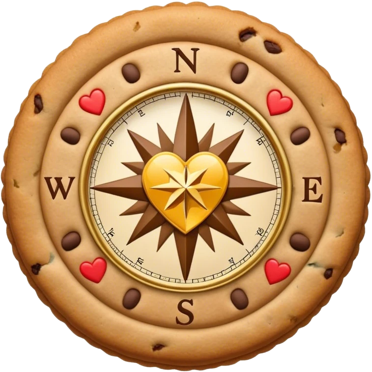 cookie heart compass emoji