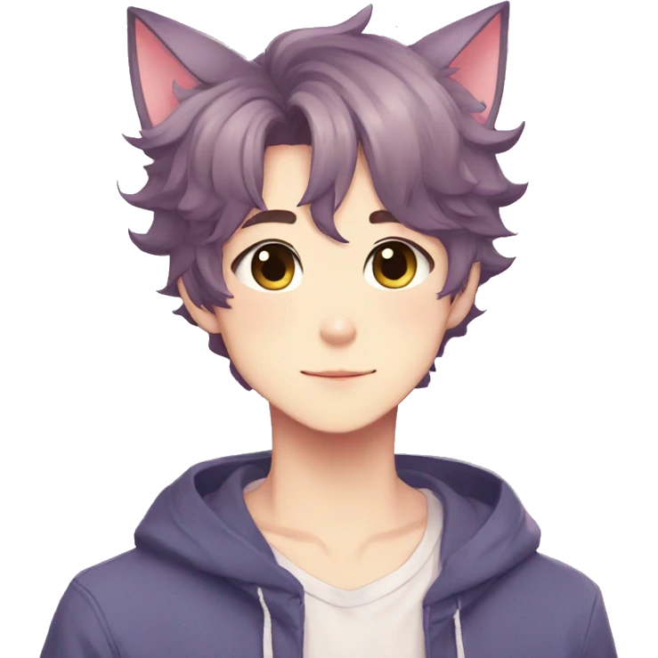 Cute Attractive Gorgeous Kawaii Pastel Anime Catboy emoji
