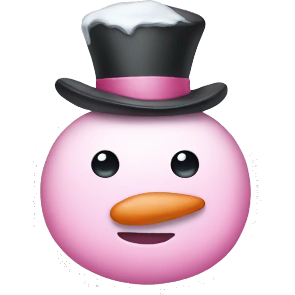 pink snowman emoji