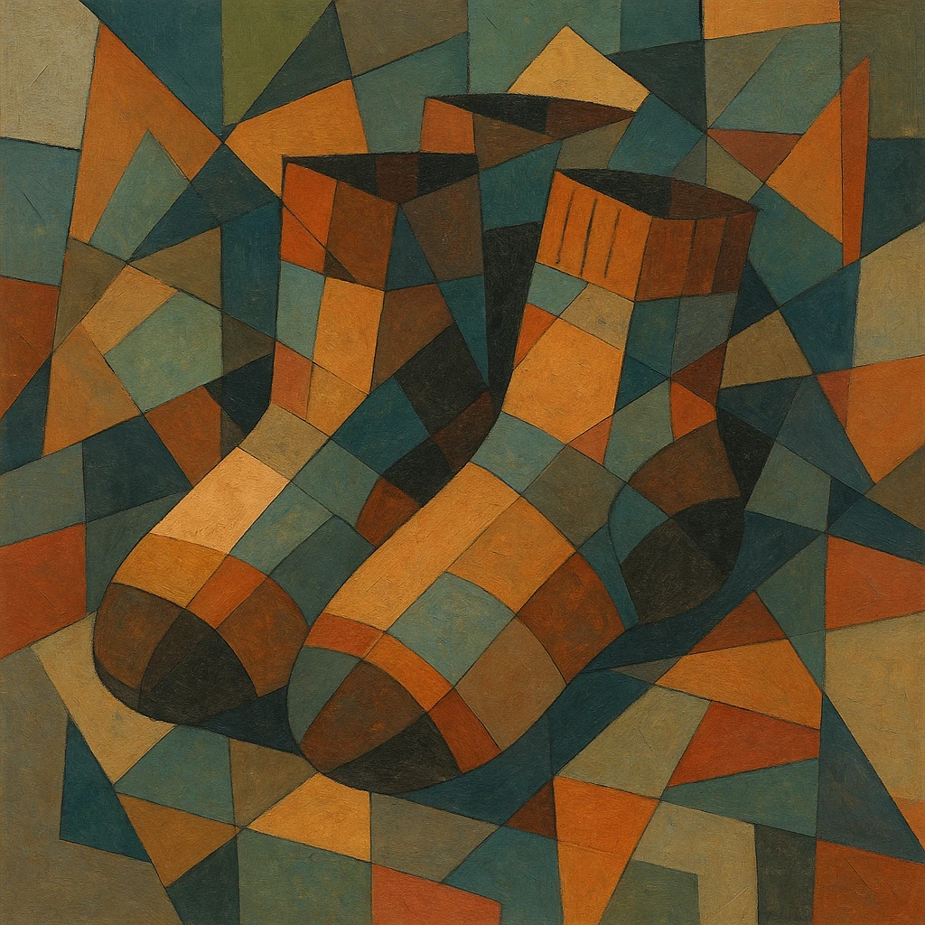 cute socks in cubist abstraction style emoji