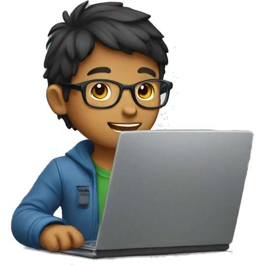 Boy with laptop emoji