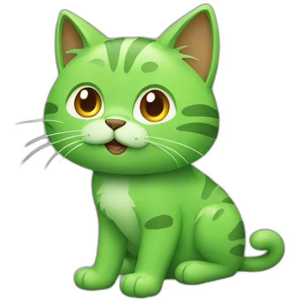 Green cat emoji