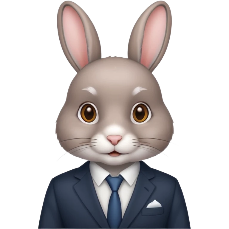 rabbit in business outfit  emoji