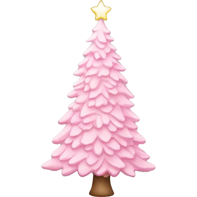 light pink christmas tree emoji